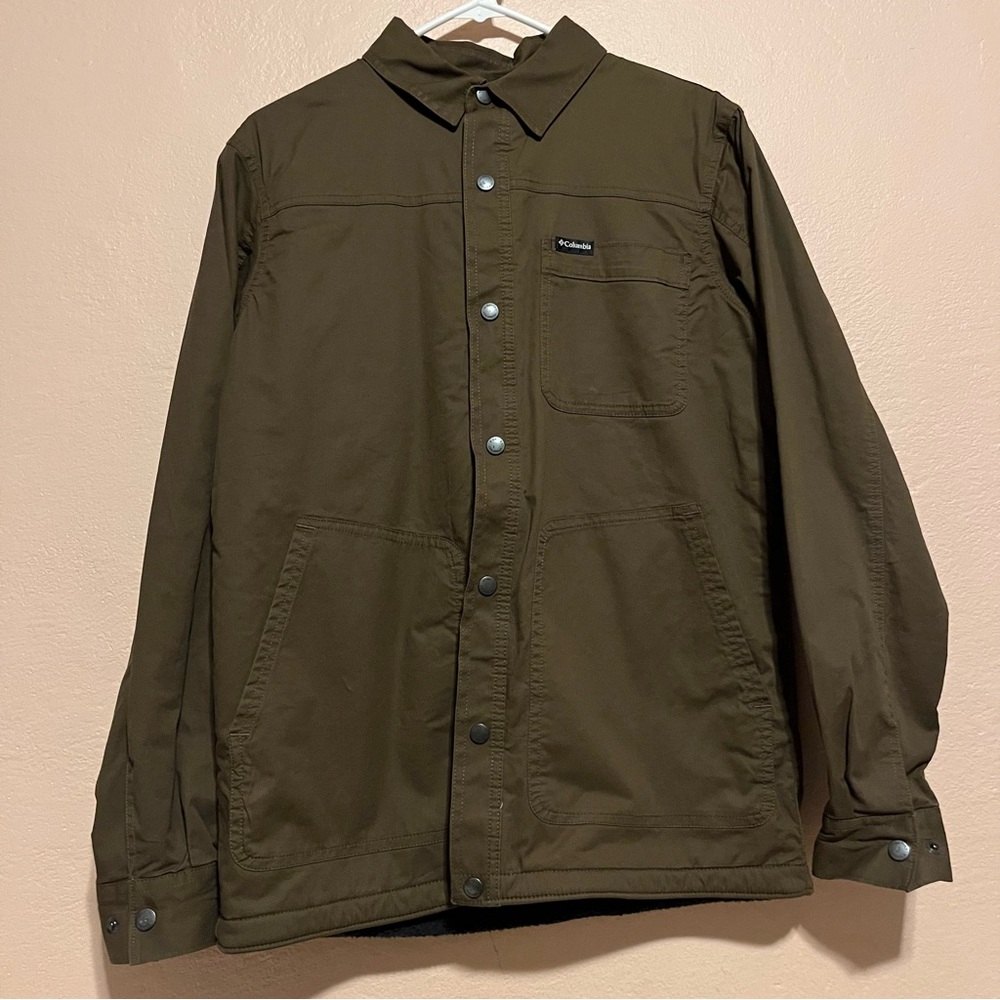 Men’s Small Columbia Shirt Jacket Sherpa Lined